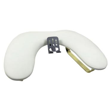 Imagem de Ysyqkn Apoio de braço para manicure com suporte para celular, almofada de mão para unhas, ideal para uso doméstico ou em salões de beleza, Branco