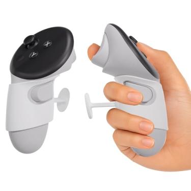 Imagem de JYXEREM Rivet-Lock Finger Grips for Meta Quest 3 / Quest 3S / Quest 3S Xbox Edition – No-Strap Anti-Slip Controller Covers, Comfortable VR Hand Grips Accessories, White