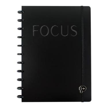 Imagem de Caderno de Disco Universitário (Grande) Disco G Focus Black 140 Folhas Pop Disc