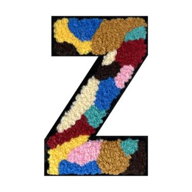 Imagem de Remendos individuais de letras de chenille de camuflagem de 15 cm – Letras universitárias de ferro ou costuradas, perfeitos para jaquetas, jeans, mochilas, sapatos e projetos DIY (Z)
