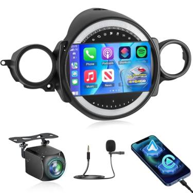 Imagem de Rádio automotivo Qualcomm 8 Core 4+64G] NHOPEEW para Mini Cooper R56 2007-2014 - Carplay sem fio e Android Auto - Tela sensível ao toque 1280 x 720 IPS estéreo para carro Android - DSP/GPS/SWC +