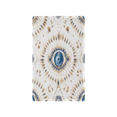 Imagem de Wassud Placa de cobertura para interruptor de luz, 1 capa de tomada em branco, placa de parede com olhos turcos, decoração de casa, sala de estar, quarto, decoração