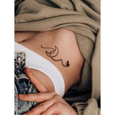 Imagem de 9 peças borboleta preta floral adaga festa feriado presente festival tatuagens pernas abdômen ombro pescoço clavícula corpo tatuagem temporária adesivo