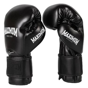 Imagem de Luva de Boxe Muay Thai Kickboxing Profissional Preto Maximum Pro Series-Unissex