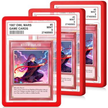 Imagem de Kitoyz Protetor de laje PSA, protetor de laje de TPU rígido PSA, protetor de placa PSA para cartões classificados, protetor de placa de cartão de acrílico para proteção de cartão PSA - 3 unidades de