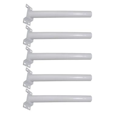 Imagem de Suporte Luminaria Solar Barra Poste Aço 5 Unidades