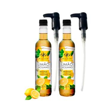 Imagem de Kit 2 Xarope Para Soda Italiana E Drinks Dilute Zero Açúcar Com Dosador (Limão Siciliano 0% Açúcar)