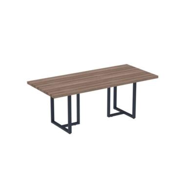 Imagem de Mesa Reunião Retangular 2000x900mm Pe40tub Walnut-azul Delrei