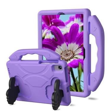 Imagem de Sfulatdc Capa para tablet infantil com suporte integrado e alça à prova de choque compatível com Lenovo Tab M10 FHD Plus (2ª geração) 10.3, Samsung Galaxy Tab S6 Lite 10,4 polegadas, roxo