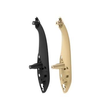 Imagem de 1 par de maçaneta da porta interna, capa de guarnição, acessórios de carro, compatível com BMW Série 3 2014-2018 F30 316d 318d 320d F31 320i 325d(Black-2PCS-Front)