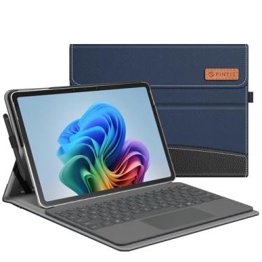 Imagem de Fintie Capa para Microsoft Surface Pro 12 polegadas 1ª edição (2025), carteira de visualização de vários ângulos com bolso e suporte de caneta, compatível com teclado tipo capa (azul marinho/preto)