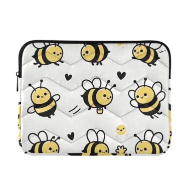 Imagem de Linda pasta de laptop fina e leve com desenho de abelha, bolsa de transporte durável para tablet de viagem para trabalho, bolsas para laptop masculinas, de 13 a 14 polegadas