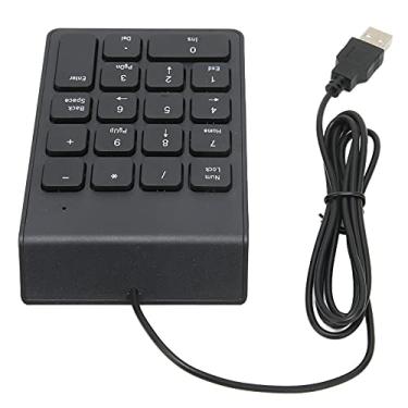 Imagem de Cryfokt Teclado Numérico Mini 18 Teclas USB Teclado Numérico para PC Desktop Notebook, Silencioso e Confortável, Adequado para Usuários de Planilhas Preto