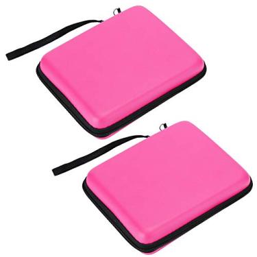 Imagem de Cryfokt 2 PCS Saco de Armazenamento Rígido Protetor à Prova de Choque para Máquina Host 2DS, Estojo Portátil Com Laço para Consoles de Jogos, Adequado para Viajantes e Jogadores, Material EVA