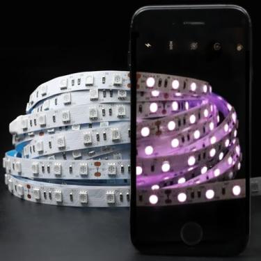 Imagem de Zero Red Glow 940 nm IR LED Strip - 12V 72W 5M/16,4Ft Fita Flexível IP20 Não Impermeável Cortável para Fotografia de Visão Noturna e Terapia de Luz Infravermelha (940 nm, 300 LEDs, 5050 SMD)