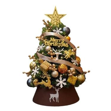 Imagem de Nishiyuenyi Árvore de Natal Artificial de Mesa Iluminada, Mini árvore de Natal Decorativa com Bolas, Decoração Natalina para Mesa, Prateleira Ou Sala de Estar, 60cm