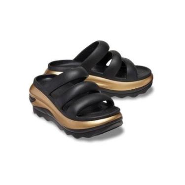 Imagem de Sandália crocs mega crush metallic triple strap black/gold-Unissex