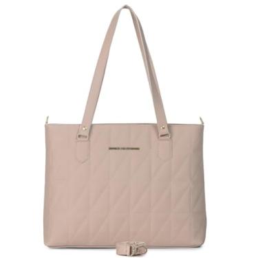 Imagem de Bolsa Feminina Sacola Alça Transversal de Ombro Tiracolo Qualidade Premium (Nude)