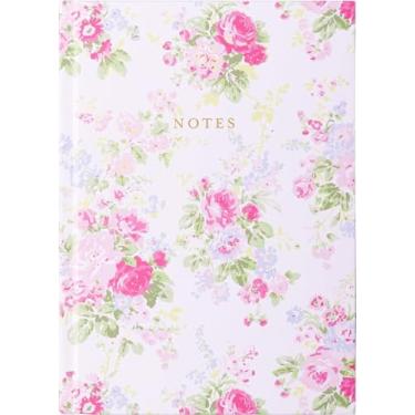 Imagem de Laura Ashley Diário de escrita de capa dura premium | 256 páginas pautadas | Design floral elegante | Perfeito para diários, anotações e presentes (rosa choque - A5-6-x-8 polegadas)