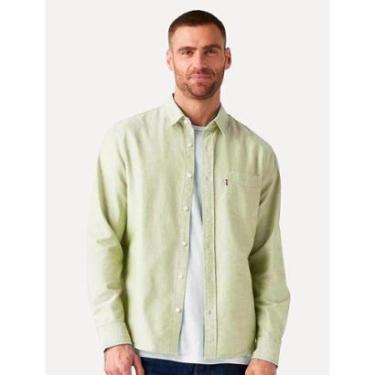 Imagem de Camisa Levis Masculina Standard One Pocket Verde Claro-Masculino