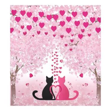 Imagem de Blueangle Black Heart Capa magnética para lava-louças Dia dos Namorados, decoração da capa frontal da máquina de lavar louça, adesivos de eletrodomésticos, adesivos de eletrodomésticos, 58 cm C x 66