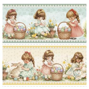 Imagem de Tecido Tricoline Digital Barrado Páscoa dos Sonhos 100% Algodão