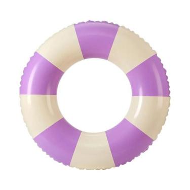 Imagem de Boia Inflável Vintage Listrada Para Crianças E Adultos, Brinquedo Para