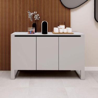 Imagem de Aparador Balcão Armário Baixo para Escritório 3 Portas 136cm x 36cm 10