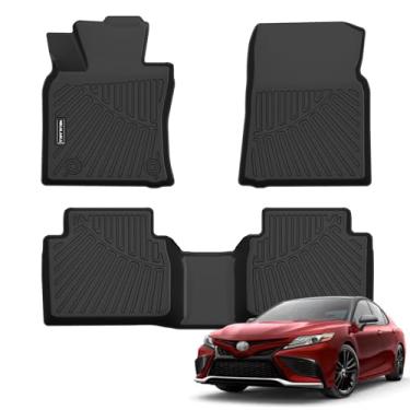 Imagem de Tapetes para Toyota Camry 2018 2019 2020 2021 2022 2023 2024 Toyota Camry (somente FWD, não é para híbrida), conjunto completo de revestimentos de borracha TPE 2024, acessórios Camry, inodoro