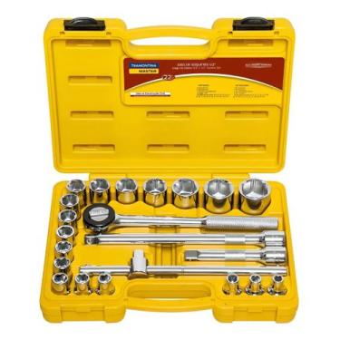 Imagem de Jogo de Soquetes Sextavados Encaixe 1,2 22 Peças Tramontina