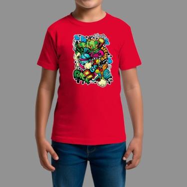 Imagem de Camisa Básica Casual Manga Curta Gola Redonda The Estamp, Vermelho, 14