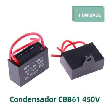 Imagem de Capacitor De Partida Para Ventilador CBB61 450V, Capacitores De Ventil