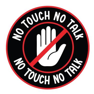 Imagem de No Touch No Talk K9 Patch tático 7,6 cm Engraçado Autismo Ansioso Saúde Mental Sarcástico, Bordado Gancho e Laço Remendo Moral para Arnês de Cachorro, Colete e Mochila, Uniformes Militares, Presentes