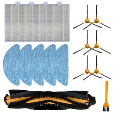 Imagem de Kit de acessórios de substituição de 17 peças para aspirador de pó robô Q5 - Inclui escova de rolo principal, filtros HEPA, panos de esfregão e escovas laterais