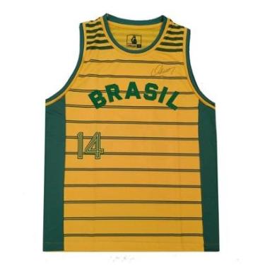 Imagem de Regata Basquete Brasil Oscar Schimdt 14 Pan 87 Licenciado Braziline-Masculino
