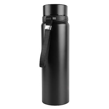 Imagem de Cryfokt Garrafa de Vácuo Isolada Inteligente Caneca de Vácuo de Aço Inoxidável para Esportes Viagens Escritório Preto 1000ml