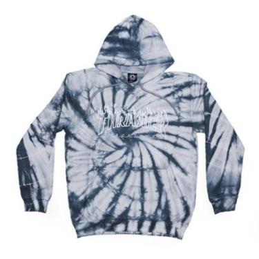 Imagem de Moletom Thrasher Magazine Canguru Silver Flame - Tie Dye Cinza-Masculino