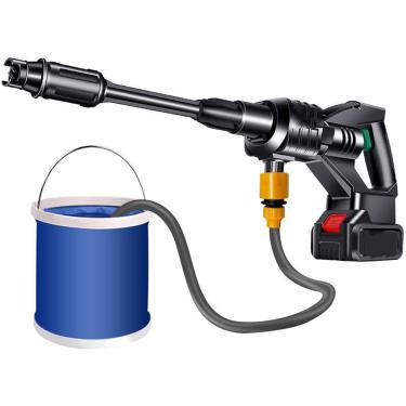 Imagem de Máquina de lavar de carro de alta pressão, fonte de alimentação de bateria de lítio sem fio, pistola de água de lavagem de carro elétrico portátil portátil, máquina de lavar de carro de dupla finalida