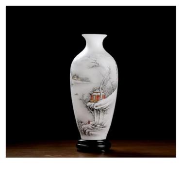 Imagem de Vaso decorativo pintado à mão para casa, estilo chinês, prateleira para sala de estar, vaso decorativo, vasos de flores