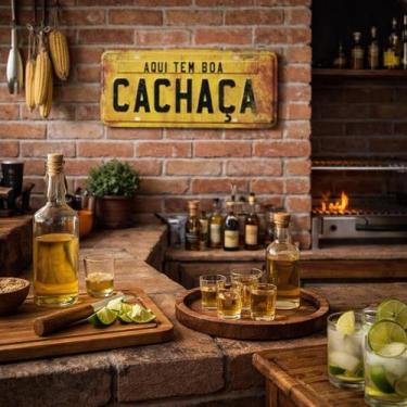 Imagem de Placa Carro Decorativa Enfeite Cachaça Área de Lazer Mdf Madeira - ATA