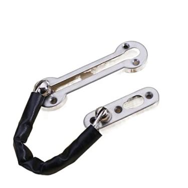 Imagem de Corrente antifurto de aço inoxidável engrossada fechadura para porta de casa fechadura de porta de hotel guarda de segurança antifurto limitador de aviso ferramenta trava de hardware