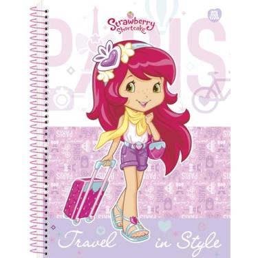 Imagem de Caderno Universitário Animativa, 1 matéria, 80 folhas, Capa Dura-Glitter, Moranguinho D