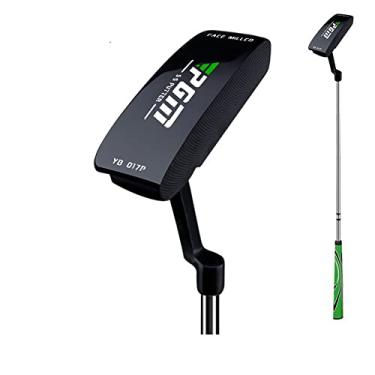 Imagem de Taco de golfe masculino canhoto ou direito de aço inoxidável para iniciante treinador de exercícios taco de golfe haste de putter (direita, preta)