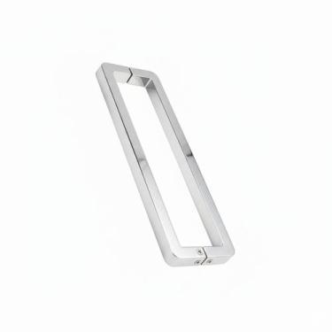 Imagem de Puxador Porta Portão Duplo Inox 30cm Modelo Soft Polido - RR Inox