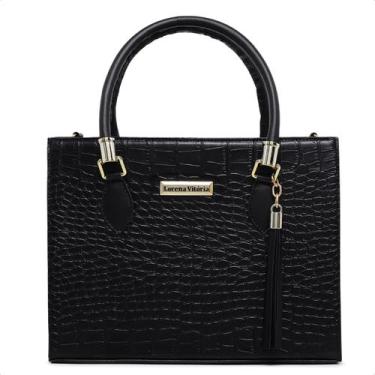 Imagem de Bolsa feminina transversal media material em croco sintetico - LORENA 