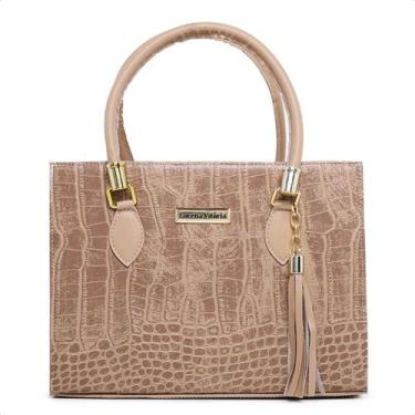 Imagem de Bolsa feminina transversal media material em croco sintetico - LORENA 