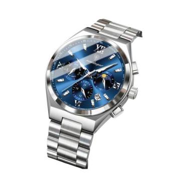 Imagem de Relógio De Pulso Luminoso Em Aço Inoxidável Para Homens POEDAGAR Luxuo