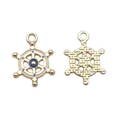 Imagem de Pingentes De Âncora Náutica, Barco À Vela E Boia Salva-Vidas (10 Peças