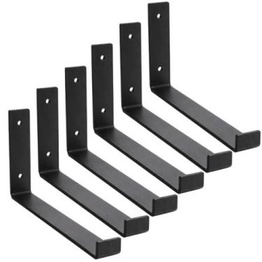 Imagem de 6 Mão Francesa Invertida 22cm Suporte Prateleira Gancho Cantoneira - L