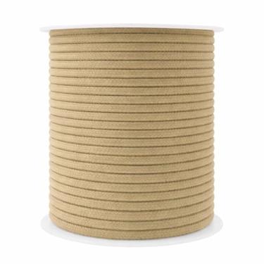 Imagem de Mandala Crafts Cordões de substituição macios bege para bolsas de moletom - cordão de tubulação para estofamento de costura - 50 metros 3 mm cordão de algodão macramê corda espartilho cordas